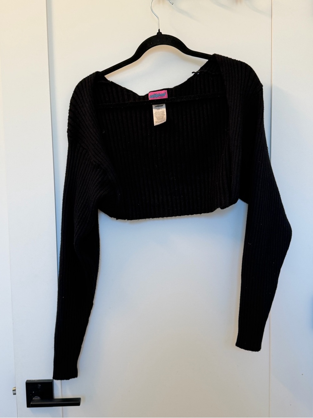 Cropped Black Bolero Sweater